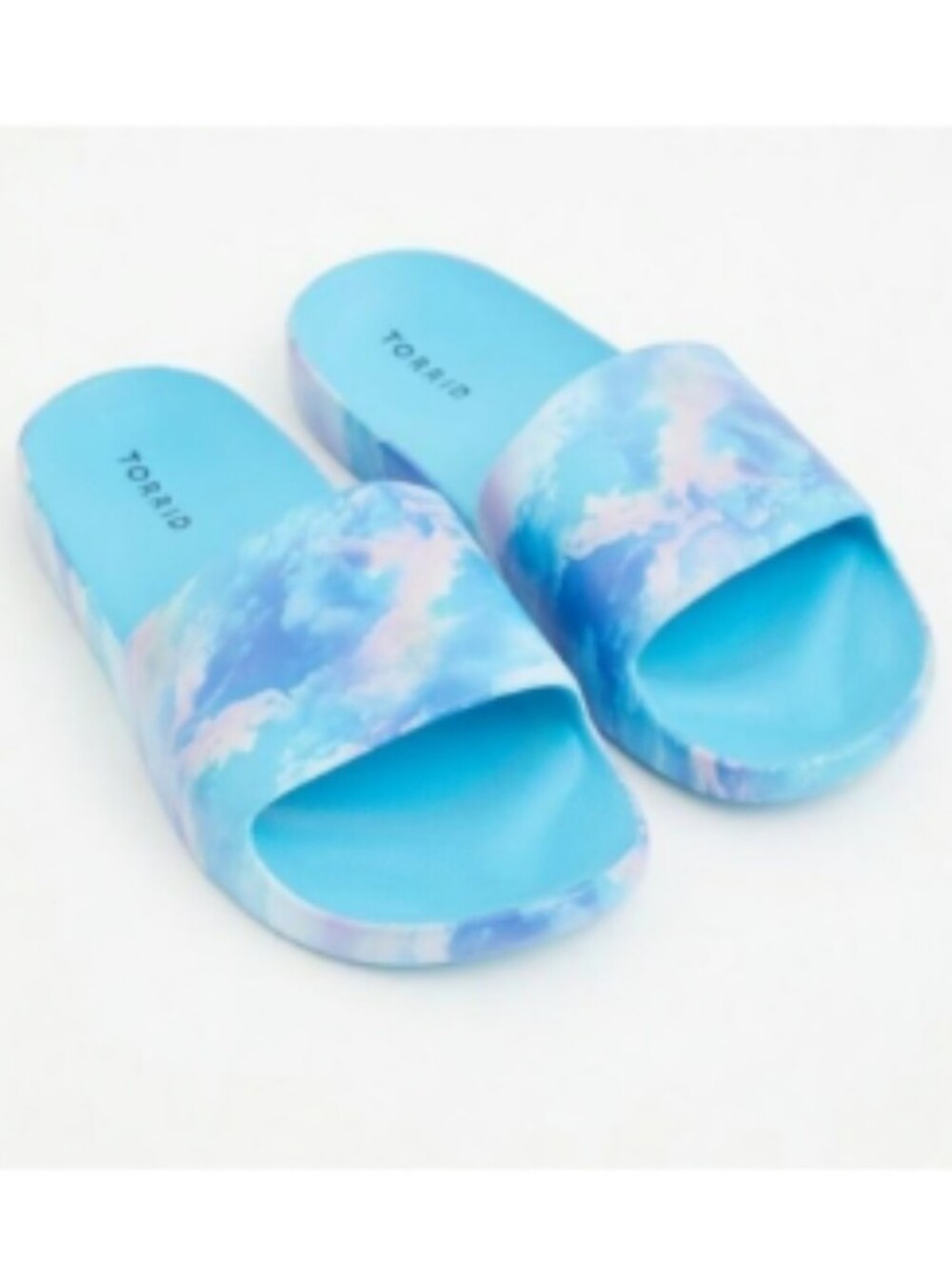 🆕️⛱️ 8WW TORRID CLOUD PRINT POOL SLIDE SANDALS FLIP FLOPS ⛱️